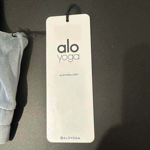 Alo Velour Glimmer Scoop Neck Bra - Picture 7 of 10